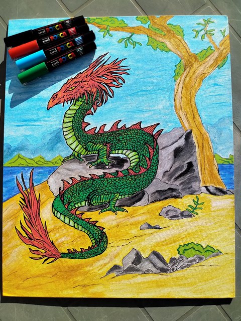 peinture dragon