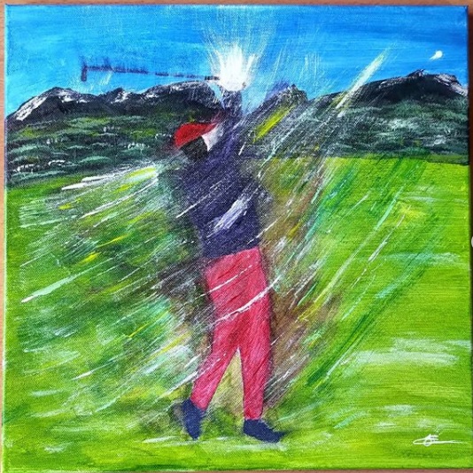 peinture golfeur