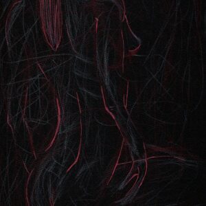 Élégance en clair-obscur – Esquisse de dos féminin