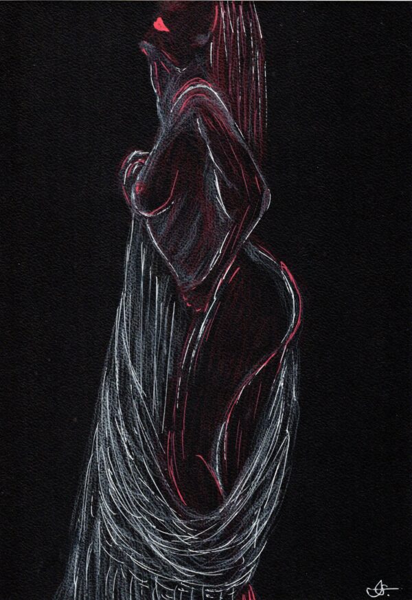 Nue drapée